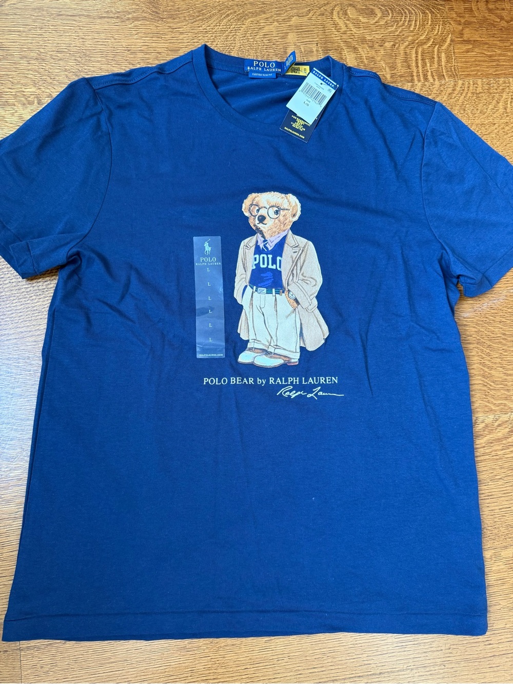 Ralph Lauren Polo Bear Mens T-Shirt NWT Sz Large Custom Slim Fit